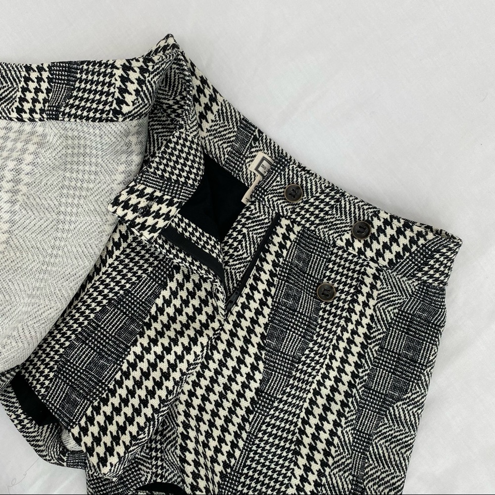 Houndstooth Patchwork Print Skort - image 8